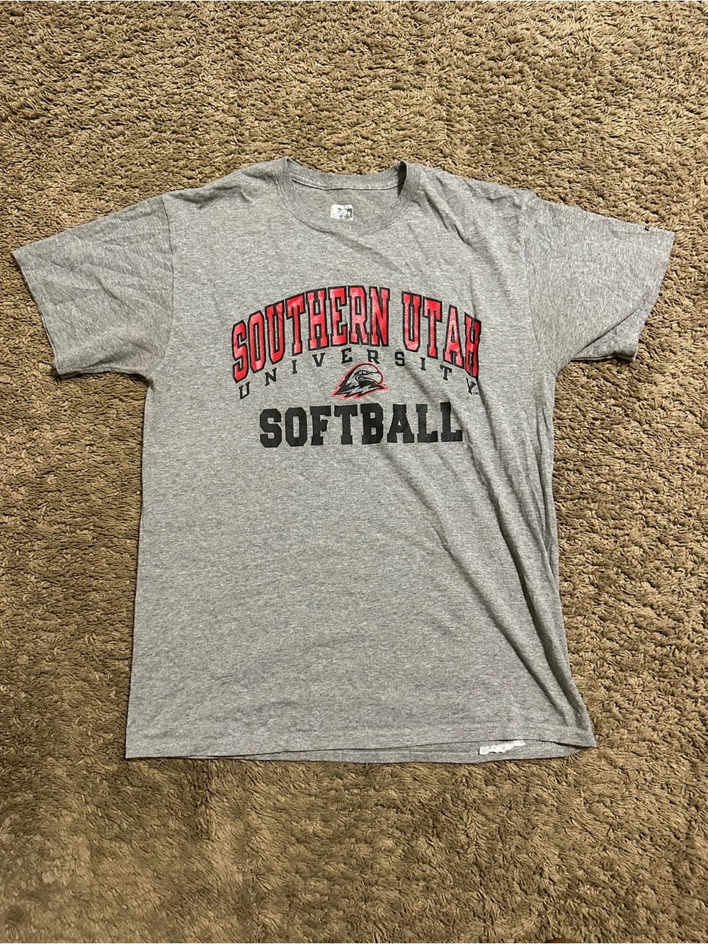 Vintage Southern Utah University Softball “triple grey” shirt 00s size large